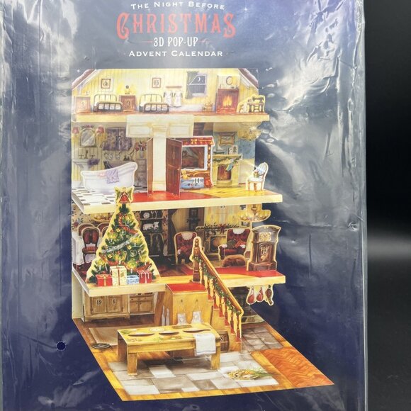 The Night Before Christmas 3D Pop-Up Advent Christmas Calendar Babalu NEW SEALED - Picture 4 of 8